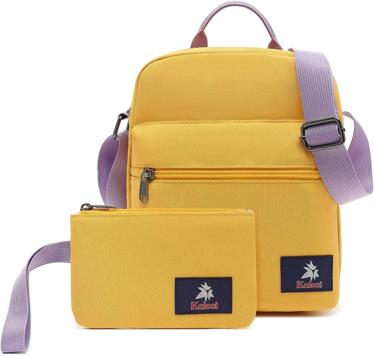 Kalesi Small Canvas Crossbody Bag and Purse Set for Girls and Women