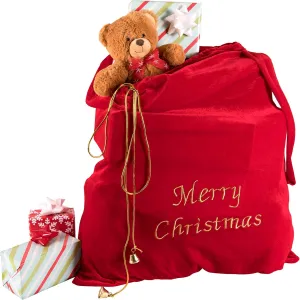 Kangaroo Christmas Santa Sack, Christmas Santa Bag, Large Santa Sacks Drawstring Christmas Bag, Santa Claus Costume Christmas Sacks for Presents, Kids Stocking Stuffer, Santa Bags for Gifts 28 x 32 In