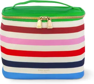 Kate Spade New York, Insulated Lunch Tote, Small Lunch Cooler, Cute Lunch Bag for Women, Striped Thermal Bag with Double Zipper Close and Carrying Handle, Adventure Stripe