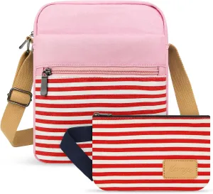 Kemy's Small Canvas Crossbody Bag for Teen Girls, Lightweight Messenger Shoulder Bags Cross Body Purse for Girls and Women