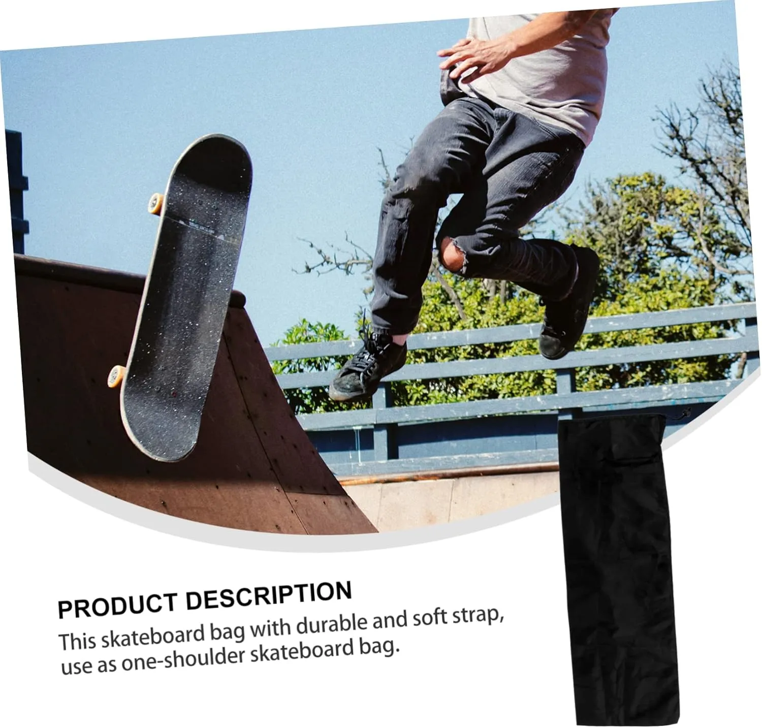 KESYOO Scooter Bag Portable Skateboard Bag Shoulder Skating Skate Bag Rucksack Thickness Skateboard Bag