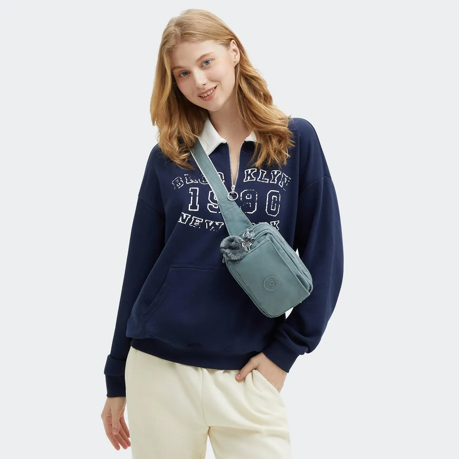 Kipling Women's Abanu Multi Crossbody Bag, Lightweight, Adjustable Waist Pack with Multi-Compartment Zip Pockets