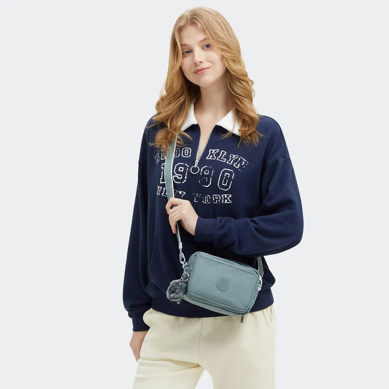 Kipling Women's Abanu Multi Crossbody Bag, Lightweight, Adjustable Waist Pack with Multi-Compartment Zip Pockets