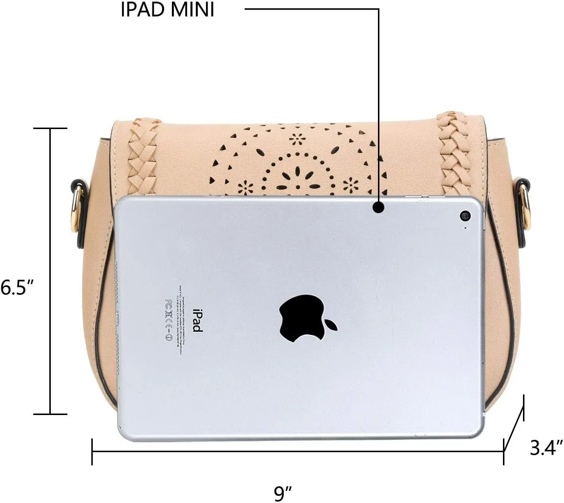 KKXIU Crossbody Bags for Women Hollow Purses with Adjustable Strap