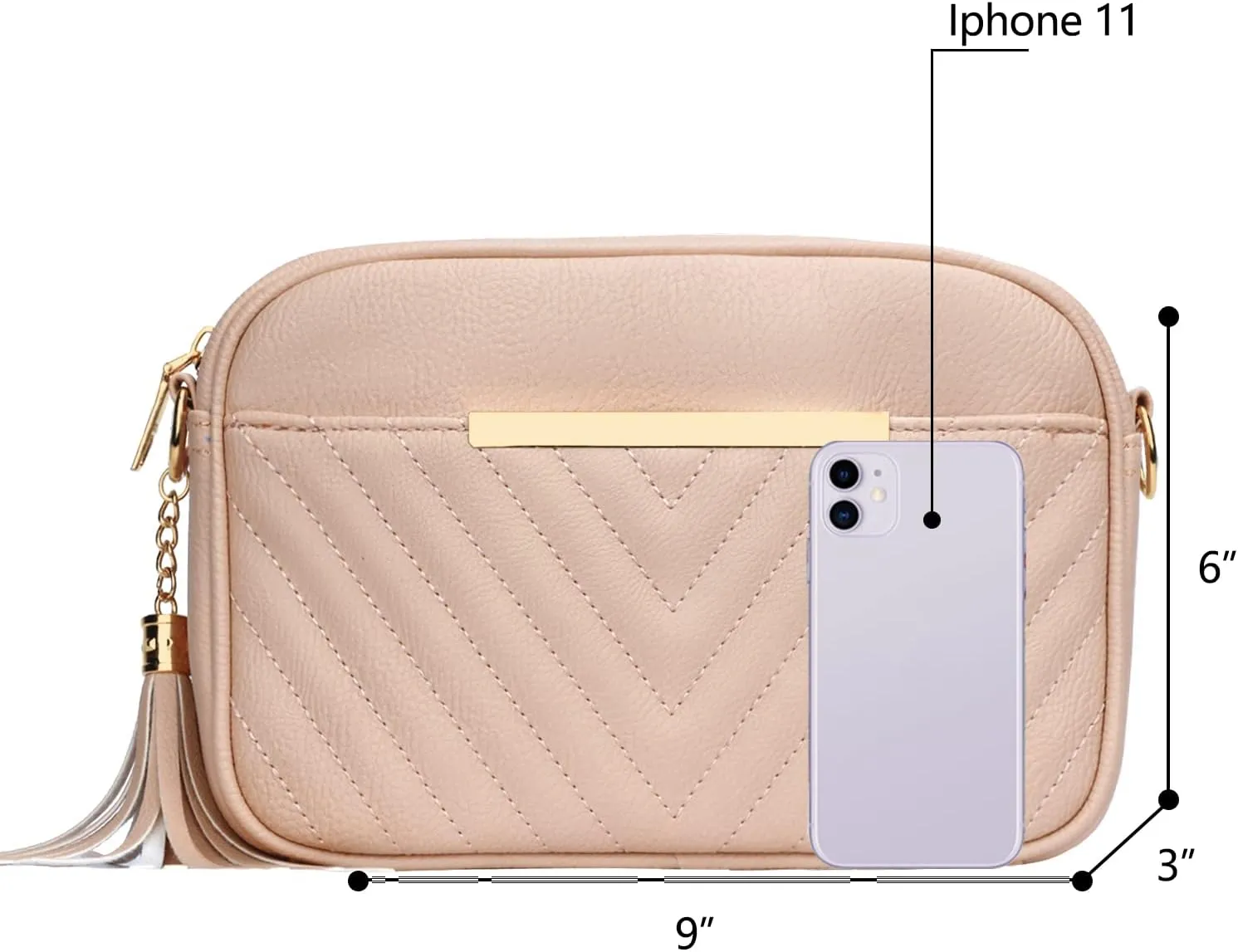 KKXIU Quilted Small Crossbody Bag for Women and Teen Girls Stylish Shoulder Purse with Wide Strap