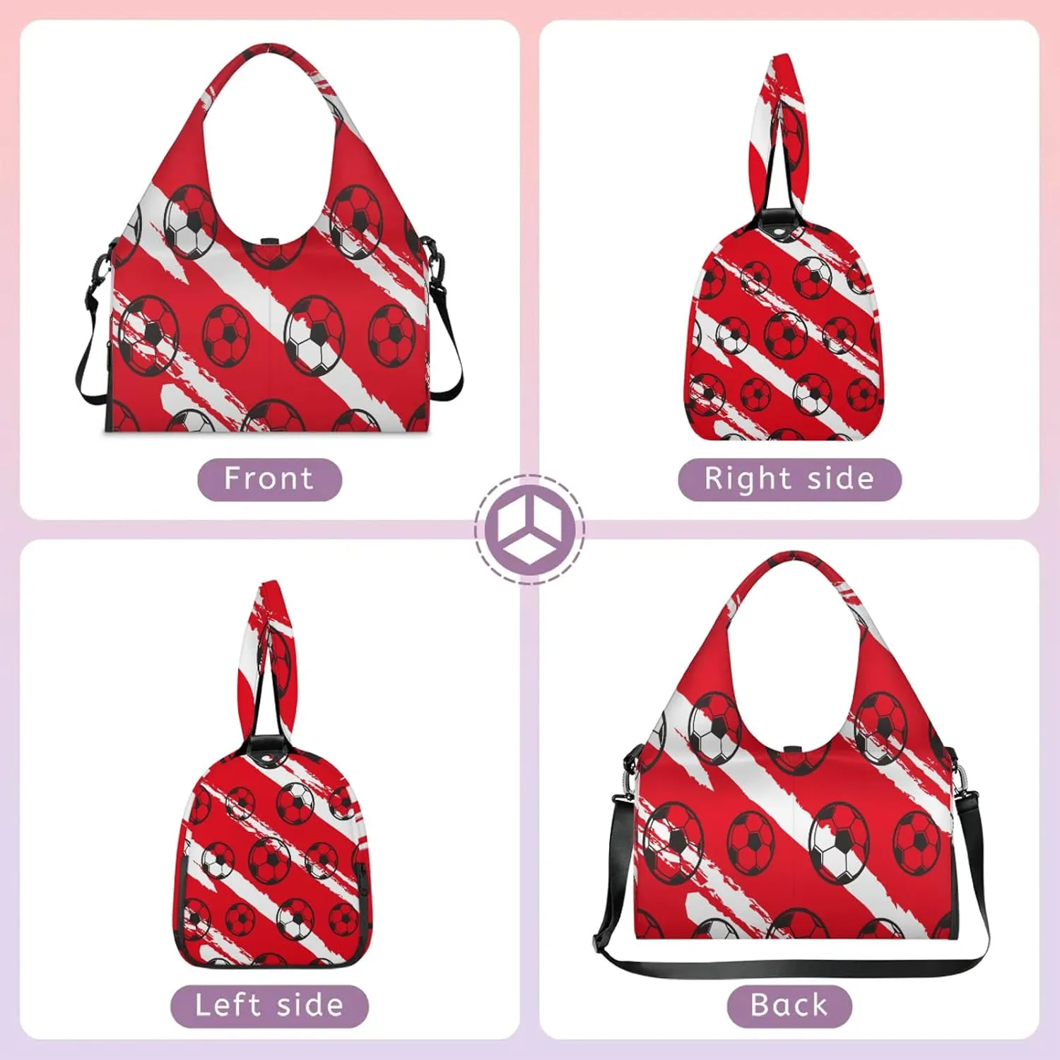 KOBLEN Yoga Gym Bags for Women Duffel Bag with Shoe Compartment and Yoga Mat Portable Weekender Bags for Pilates Travel Offices Workout Beach