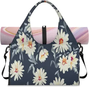 KOBLEN Yoga Gym Bags for Women Duffel Bag with Shoe Compartment and Yoga Mat Portable Weekender Bags for Pilates Travel Offices Workout Beach