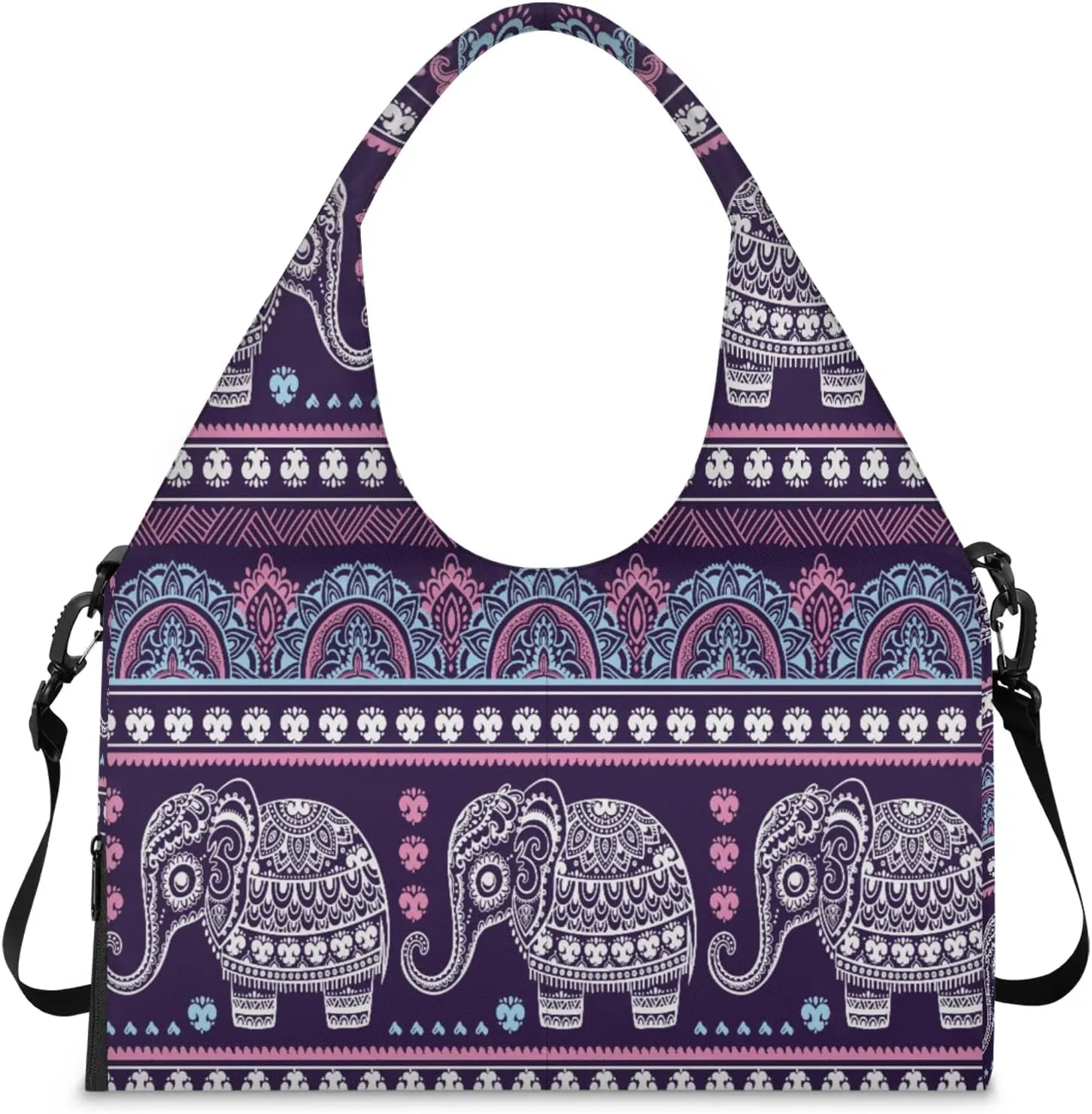 KOBLEN Yoga Gym Bags for Women Duffel Bag with Shoe Compartment and Yoga Mat Portable Weekender Bags for Pilates Travel Offices Workout Beach