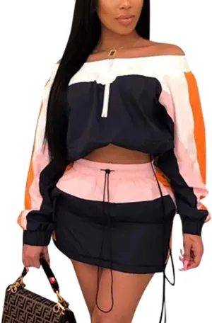 ksotutm Women 2 Piece Outfits Lightweight Windbreaker Jacket Top   High Waist Shorts Plus Size Tracksuit Jumpsuits