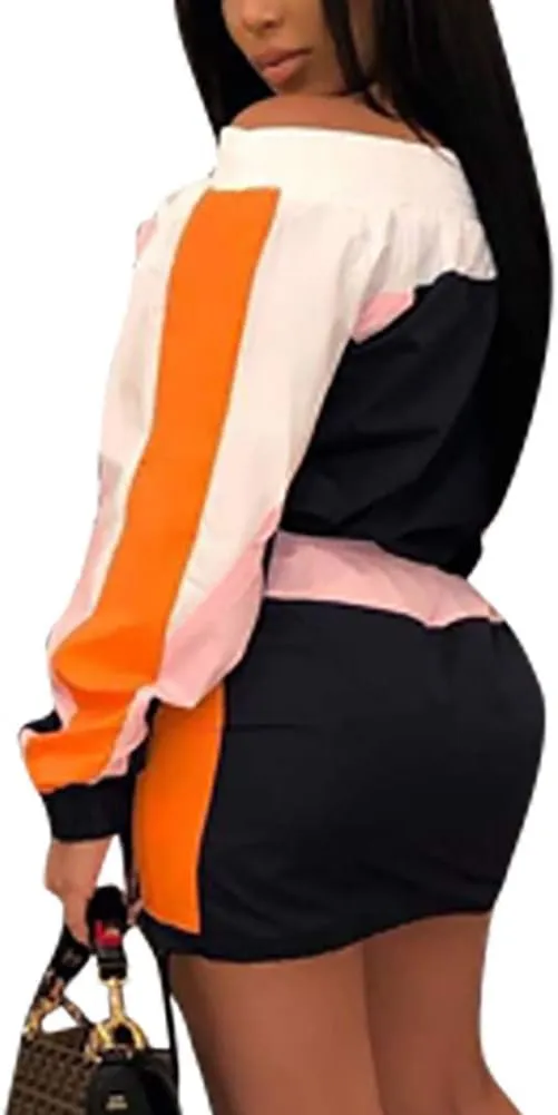 ksotutm Women 2 Piece Outfits Lightweight Windbreaker Jacket Top   High Waist Shorts Plus Size Tracksuit Jumpsuits
