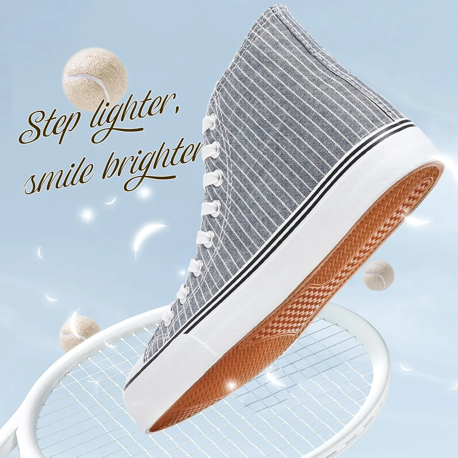 kufeiti Womens Canvas High Top Sneakers Fashion Hightop Tennis Shoes Lace Up Casual Walking Shoes