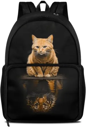 Kuiaobaty Cat School Backpack for Women College Cute Shoudler Backpack for Nursery Portable Book Bag with Zipper Multifunction School Bag with Handle Kids Rucksacks Gift for Holiday
