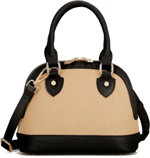 LA TERRE Zip-Around Classic Dome Satchel Bags for Women Crossbody Purse Top Handle Handbags