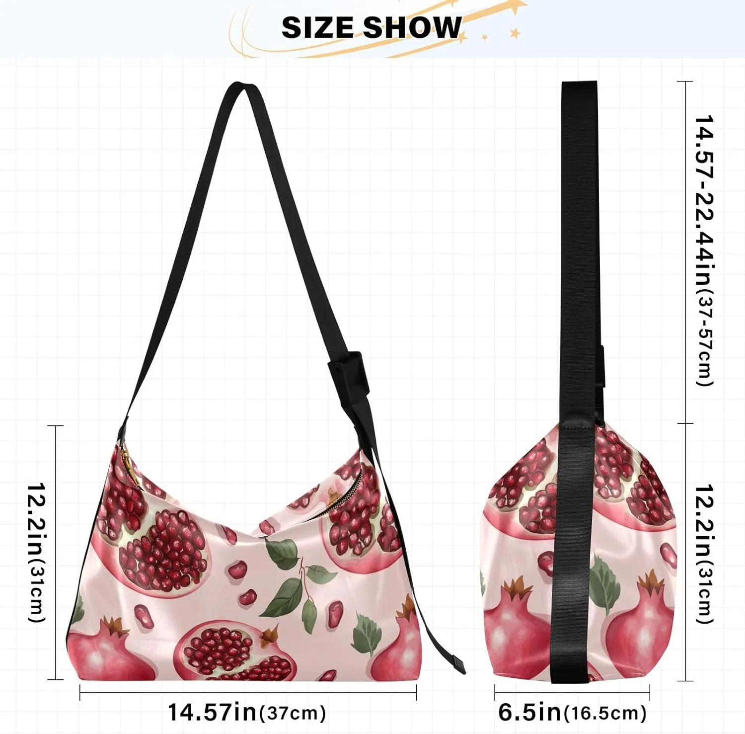 Ladies Purse Crossbody Trendy Womens Crossbody Sling Bag Large Shoulder Purse Funny Kumquat Fruit Purple