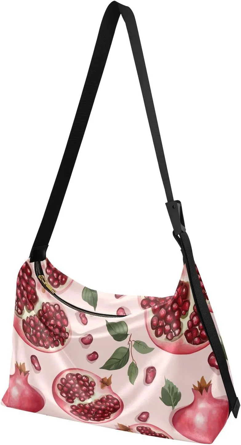 Ladies Purse Crossbody Trendy Womens Crossbody Sling Bag Large Shoulder Purse Funny Kumquat Fruit Purple