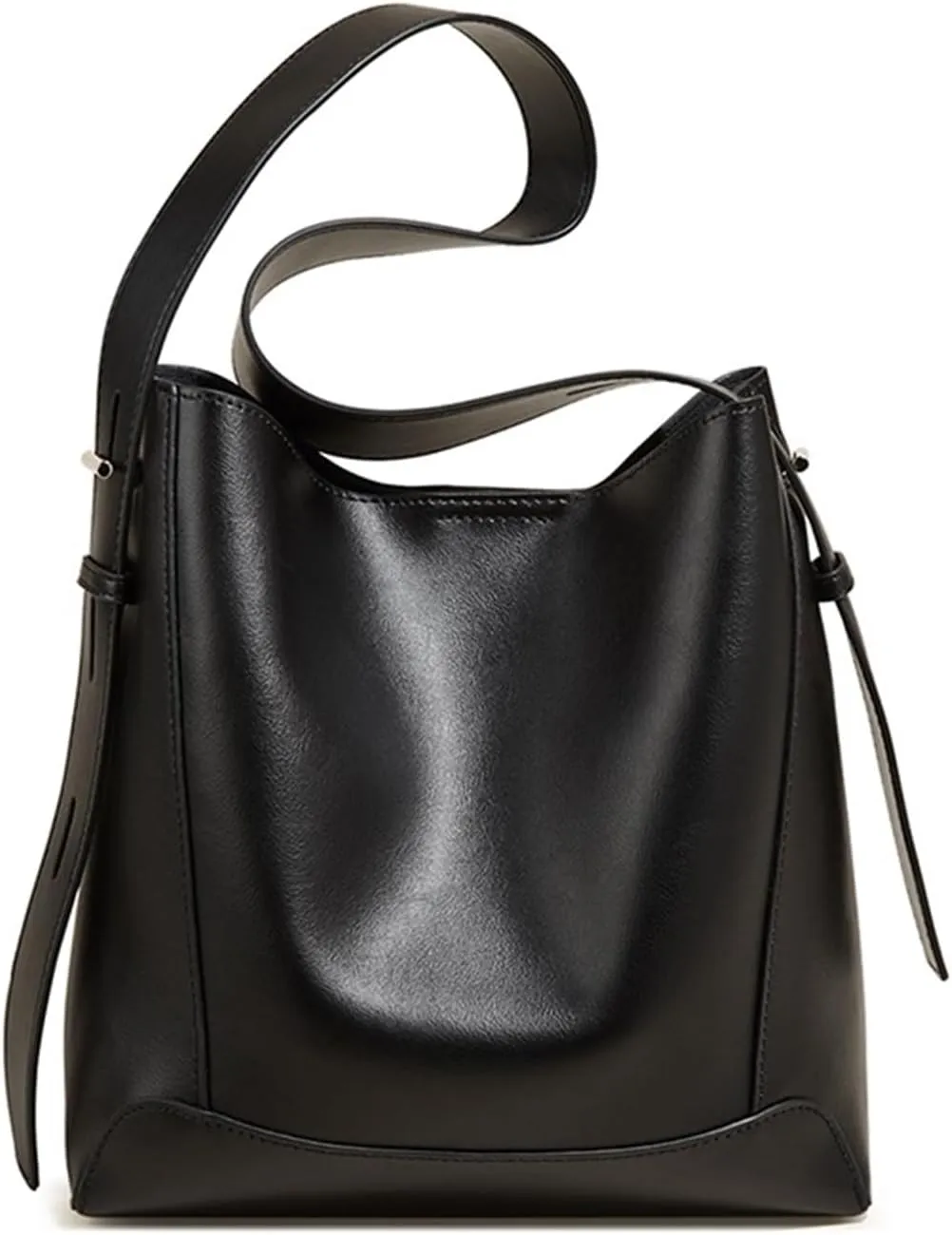 Lady Women Hobo Bucket Bag Split Leather Shoulder Bags Large Handbag