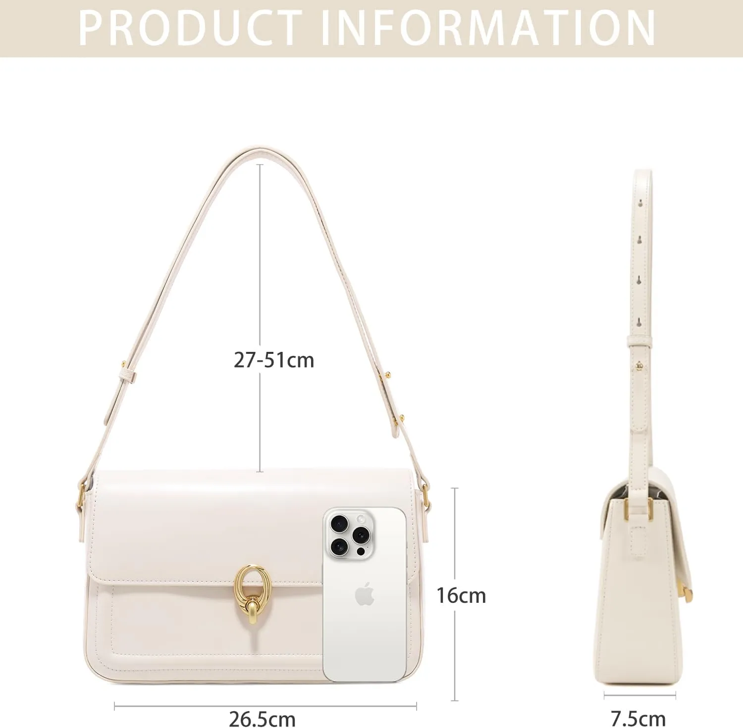 LAFESTIN Split Leather Shoulder Bags For Women with Adjustable Strap, Trendy Crossbody Purses, Designer Inspire Handbags