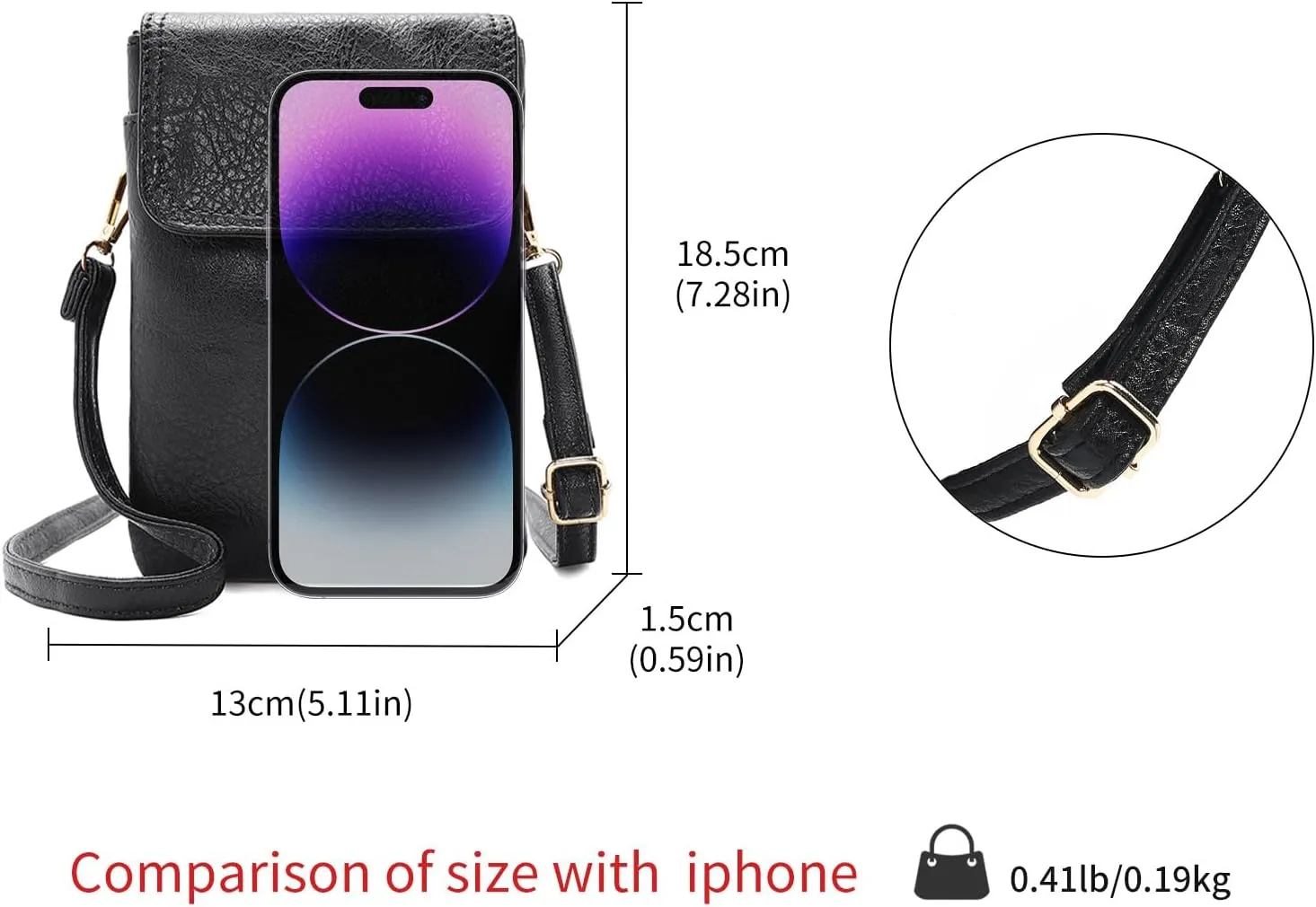 LAORENTOU Designer Crossbody Bag for Women,Small Shoulder Phone Bags for Ladies,Purses with Adjustable Shoulder Strap