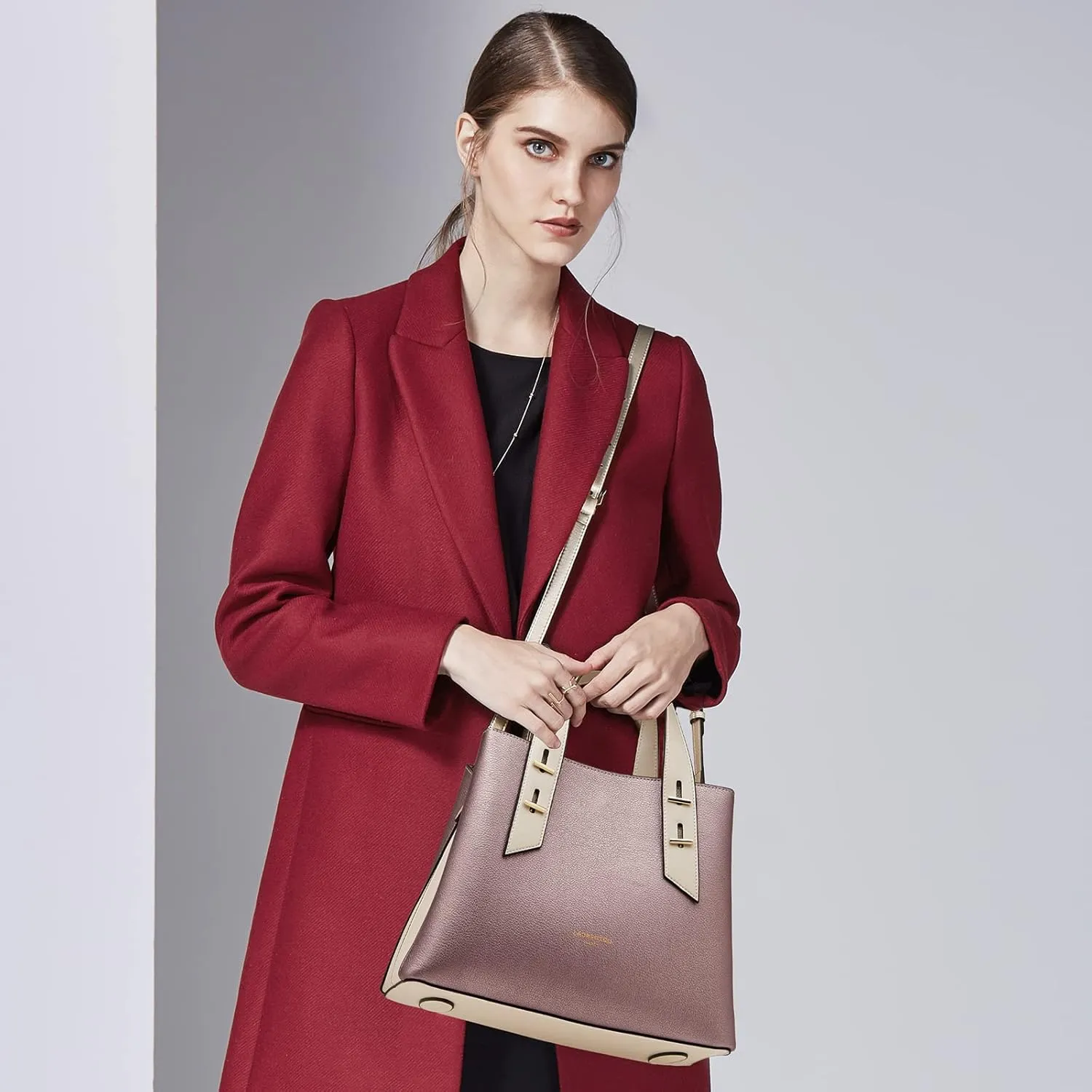 LAORENTOU Women Crossbody Handbags Cow Leather Satchel Handbags for Women Top-handle Shoulder Tote Purses