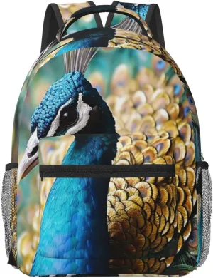 Laptop Backpack for Men Women Lightweight Travel Backpack Beautiful peacock Daypack Laptop Bag for Travel