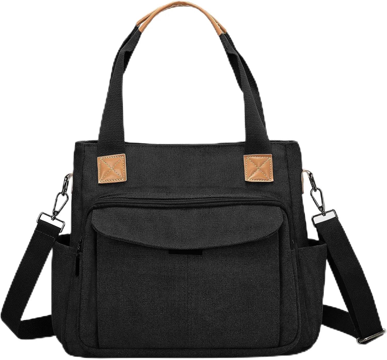 Large Canvas Messenger Bag with Multiple Pockets for Men and Women, Crossbody Shoulder Tote Hobo Laptop Bag