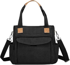 Large Canvas Messenger Bag with Multiple Pockets for Men and Women, Crossbody Shoulder Tote Hobo Laptop Bag