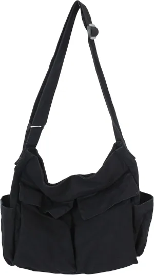 Large Capacity Canvas Hobo Bags for Women & Men, Shoulder Crossbody Bags, Tote Messenger Handbag for Work, Shopping, Travel…