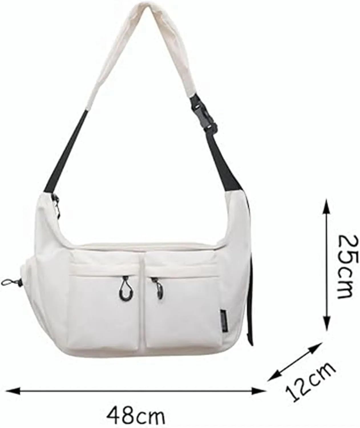 Large Capacity Messenger Canvas Bag - Water Resistant Vintage Unisex Casual Crossbody Bag with Multi Pocket for Daily