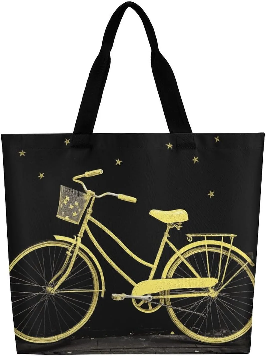 Large Capacity Shopping Bag Vintage Leopard Flower Canvas Grocery Bags Foldable Tote Bag