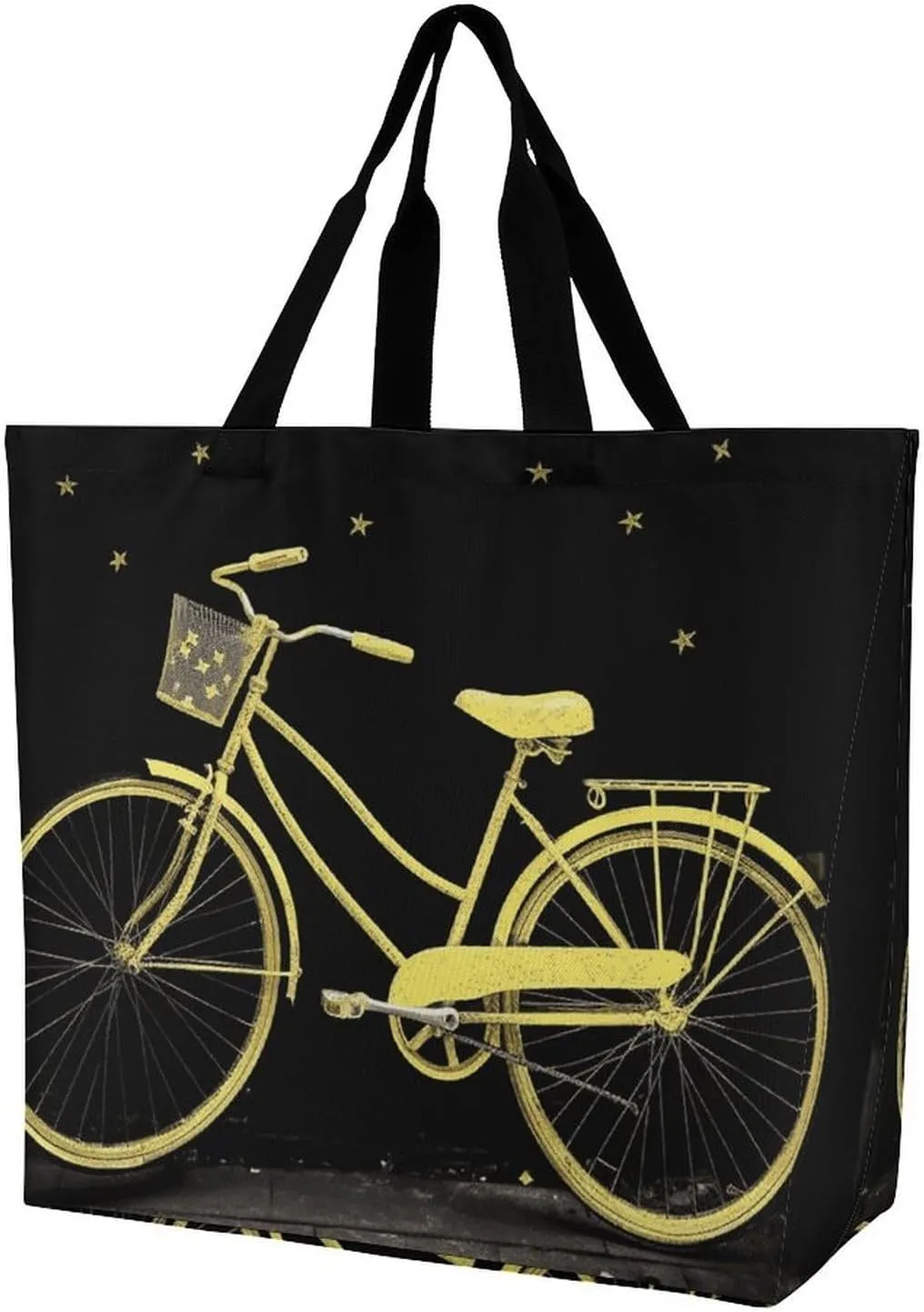 Large Capacity Shopping Bag Vintage Leopard Flower Canvas Grocery Bags Foldable Tote Bag