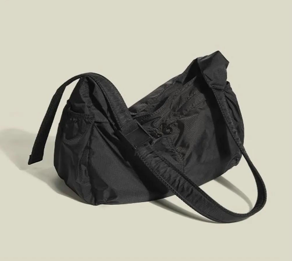 Large Crossbody Bags for Women Men Nylon Crescent Bag Casual Purse Shoulder Bag with Adjustable Strap