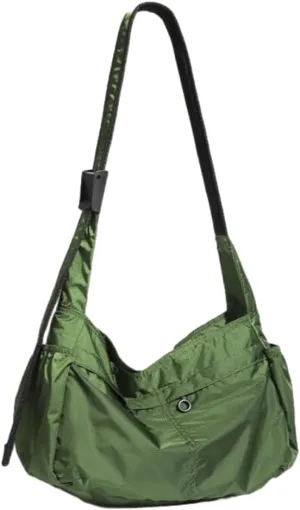 Large Crossbody Bags for Women Men Nylon Crescent Bag Casual Purse Shoulder Bag with Adjustable Strap