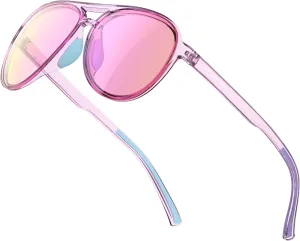 Lasiyanor Lightweight TAC Polarized Tinted Classic Vintage Retro 70s Sunglasses, TR-90 Frame for Women Men, UV 400 Protection