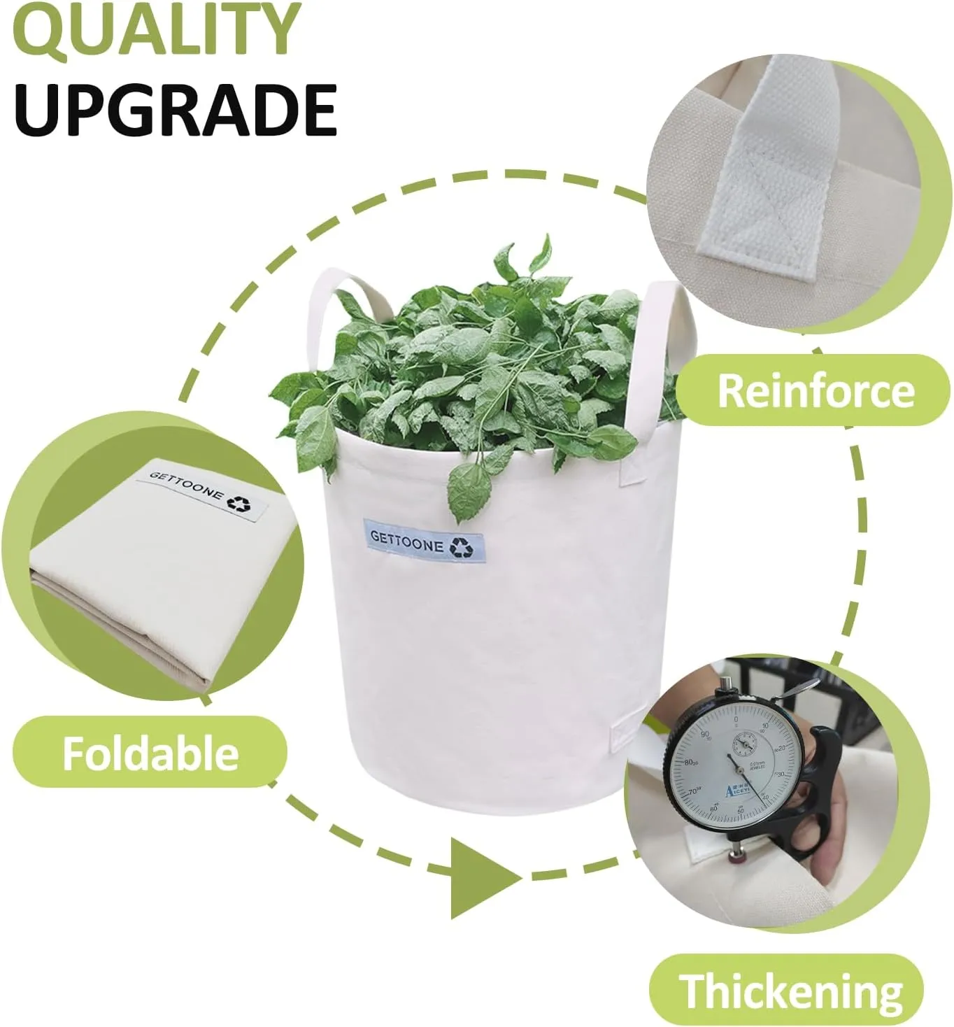 Lawn Garden Clippings Bags Yard Waste Bins Reusable Bags Leaf Container and Trash Bag With Two Carry Handles Two Size (Bigger size)