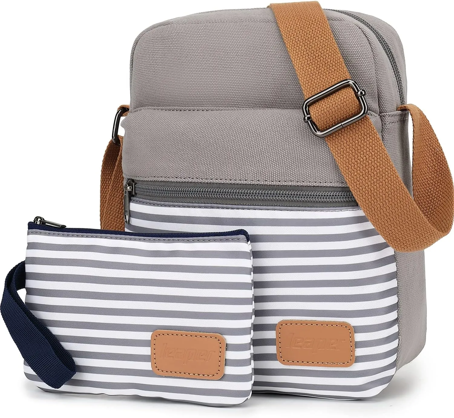 Leaper Girls Crossbody Purses for Kids 2 PCS Cross Body Bag Women Messenger Bag Girls Canvas Bag Cross Body Purse Set