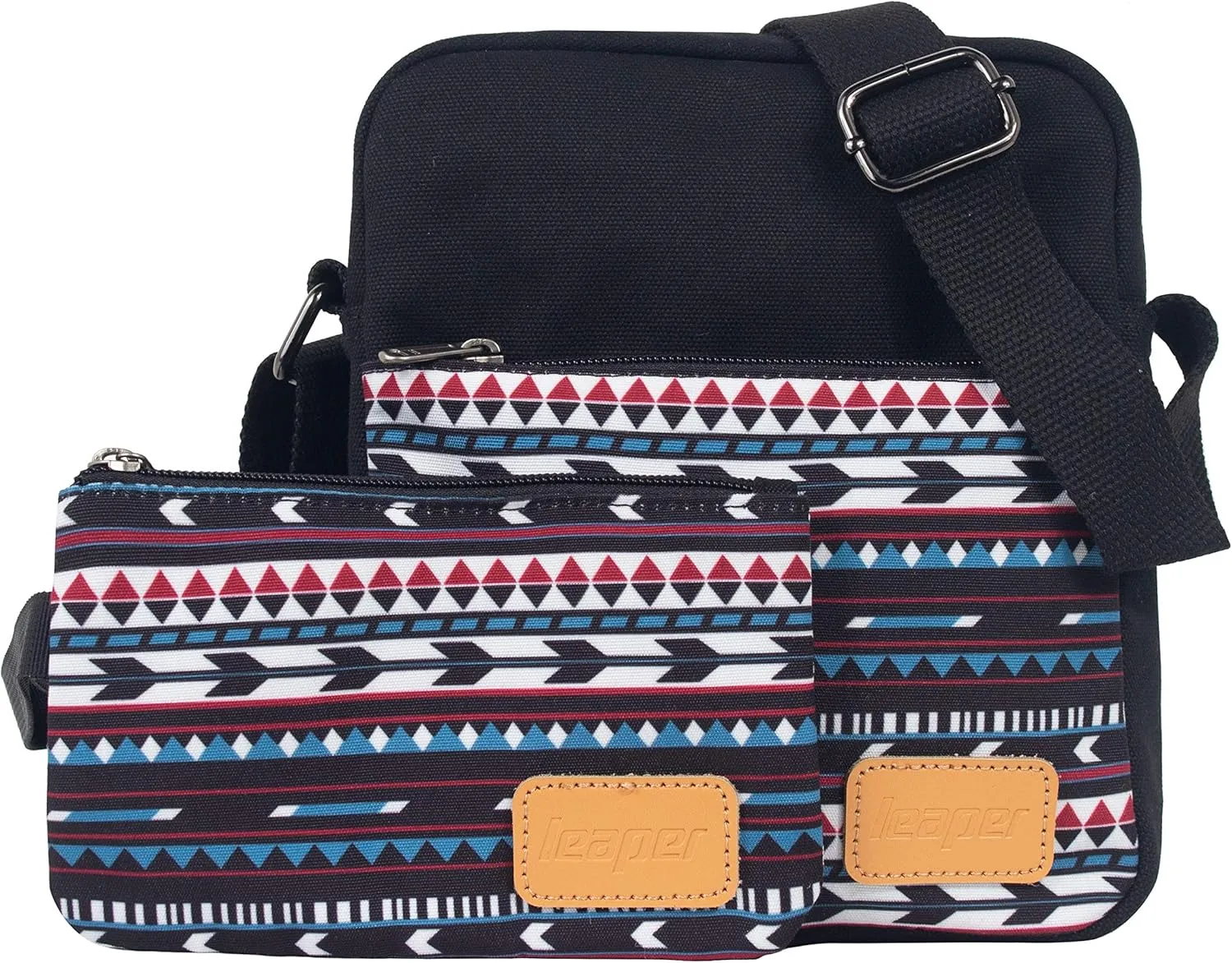 Leaper Girls Crossbody Purses for Kids 2 PCS Cross Body Bag Women Messenger Bag Girls Canvas Bag Cross Body Purse Set
