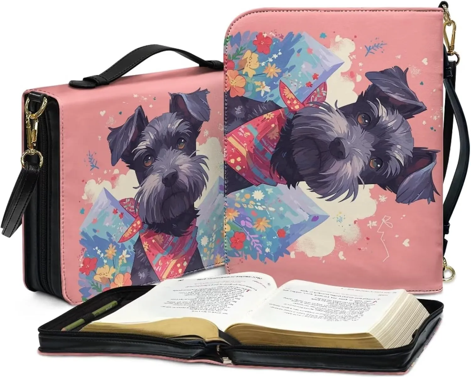 Leather Bible Cover Bags for Womens Fashion Crossbody Prayer Purse with Shoulder Strap