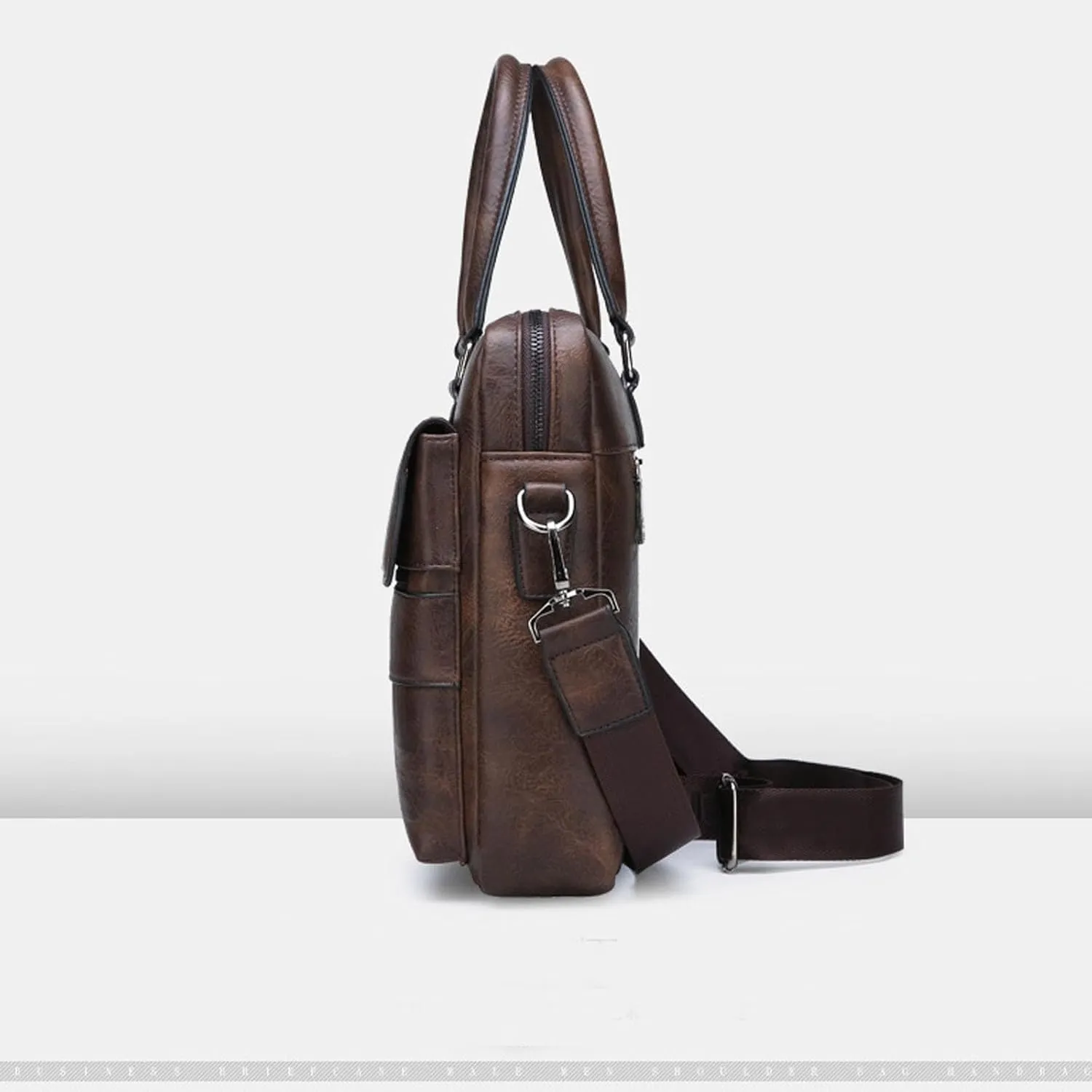leather Laptop Bag for Men 16.1 inch,Premium Laptop Briefcase Fits,onvertible Computer Handbags Shoulder Crossbody Bag