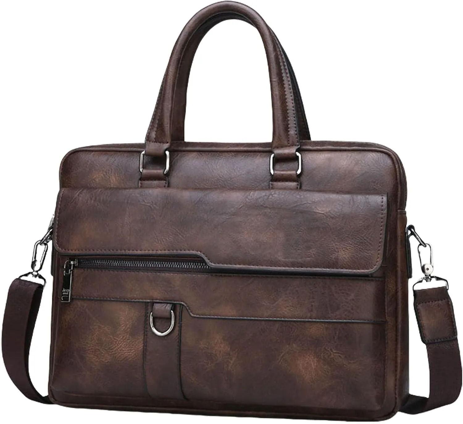 leather Laptop Bag for Men 16.1 inch,Premium Laptop Briefcase Fits,onvertible Computer Handbags Shoulder Crossbody Bag