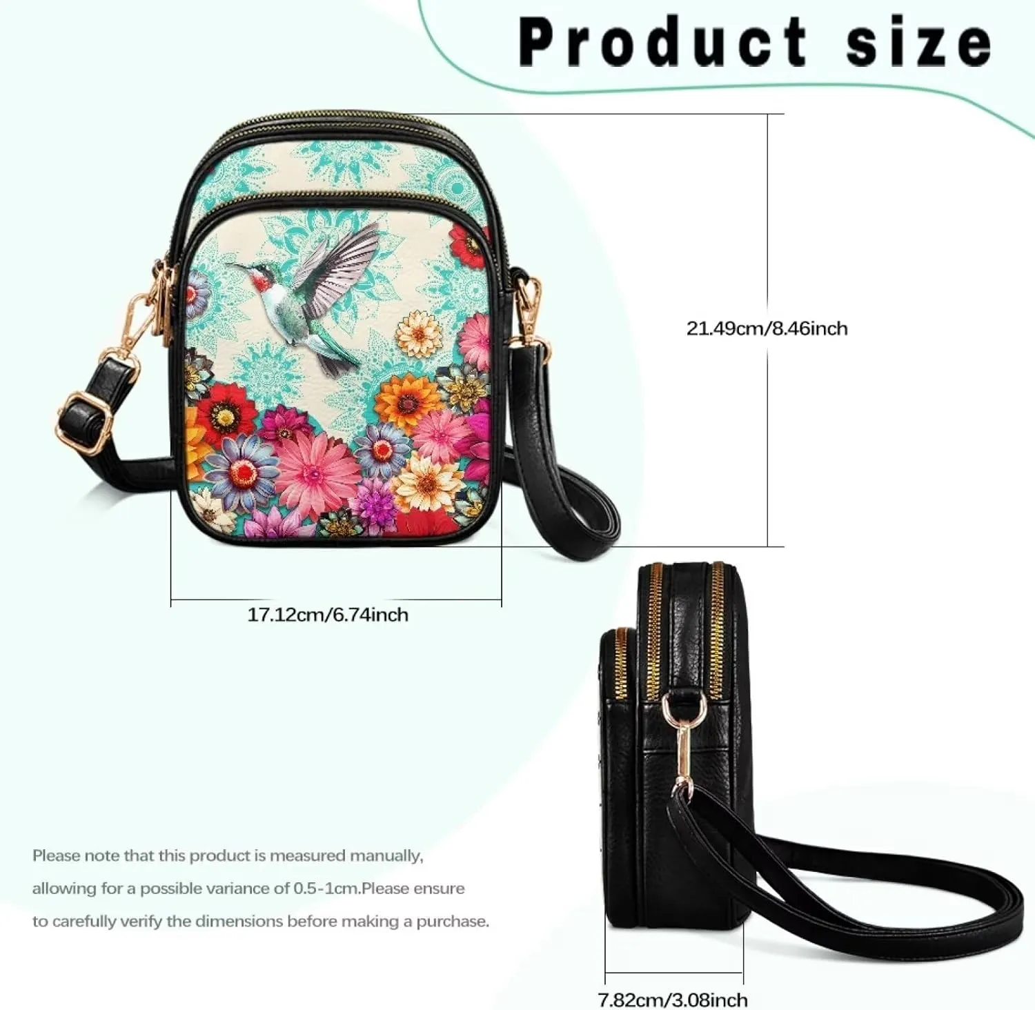 Leather Purse for Women, Leather Shoulder Crossbody Bags Sling Purses Fashion Side Belt Wallet Ladies Sling Bags