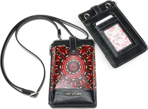 Leather Small Crossbody Bags for Women Designer Cell Phone Bag Wallet Purses Adjustable Strap