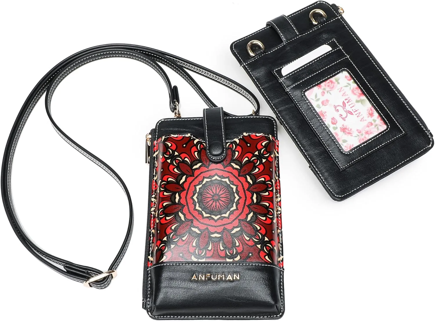 Leather Small Crossbody Bags for Women Designer Cell Phone Bag Wallet Purses Adjustable Strap