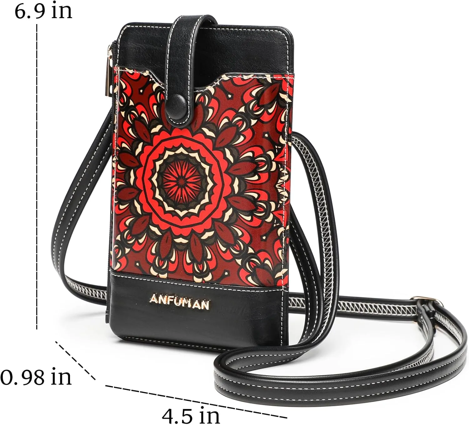 Leather Small Crossbody Bags for Women Designer Cell Phone Bag Wallet Purses Adjustable Strap