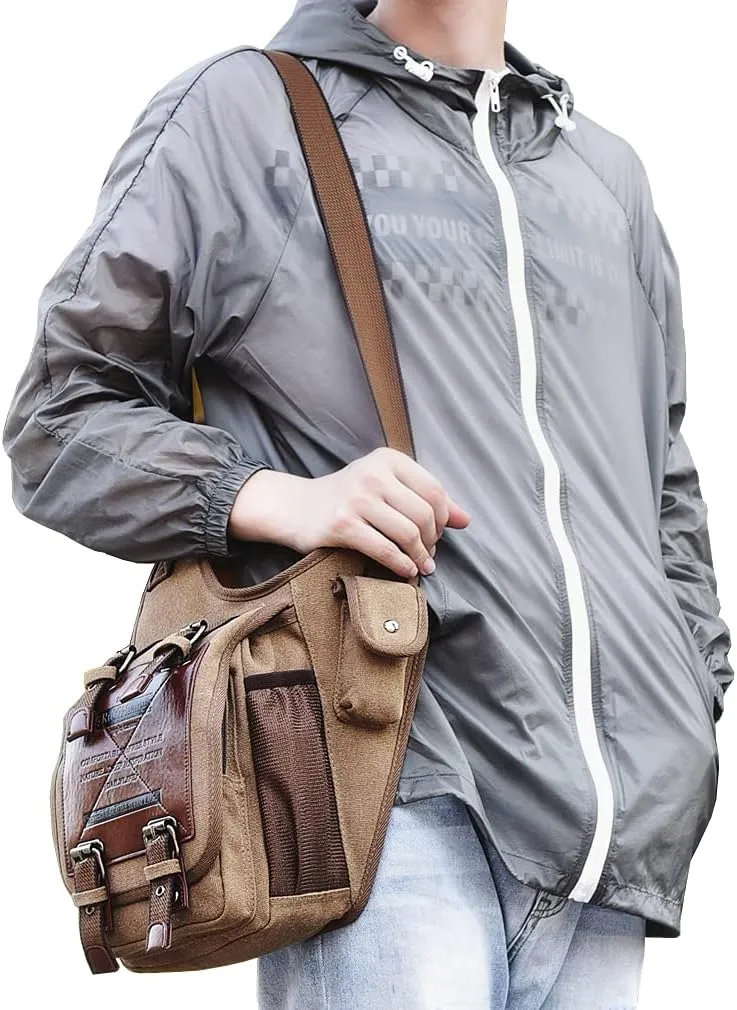 Leather Waist Pack Drop Leg Bag for Men Women Belt Bumbag Multi-Purpose Motorcycle Bike Outdoor Sports Tactical Cycling Riding Hiking Camping Pouch