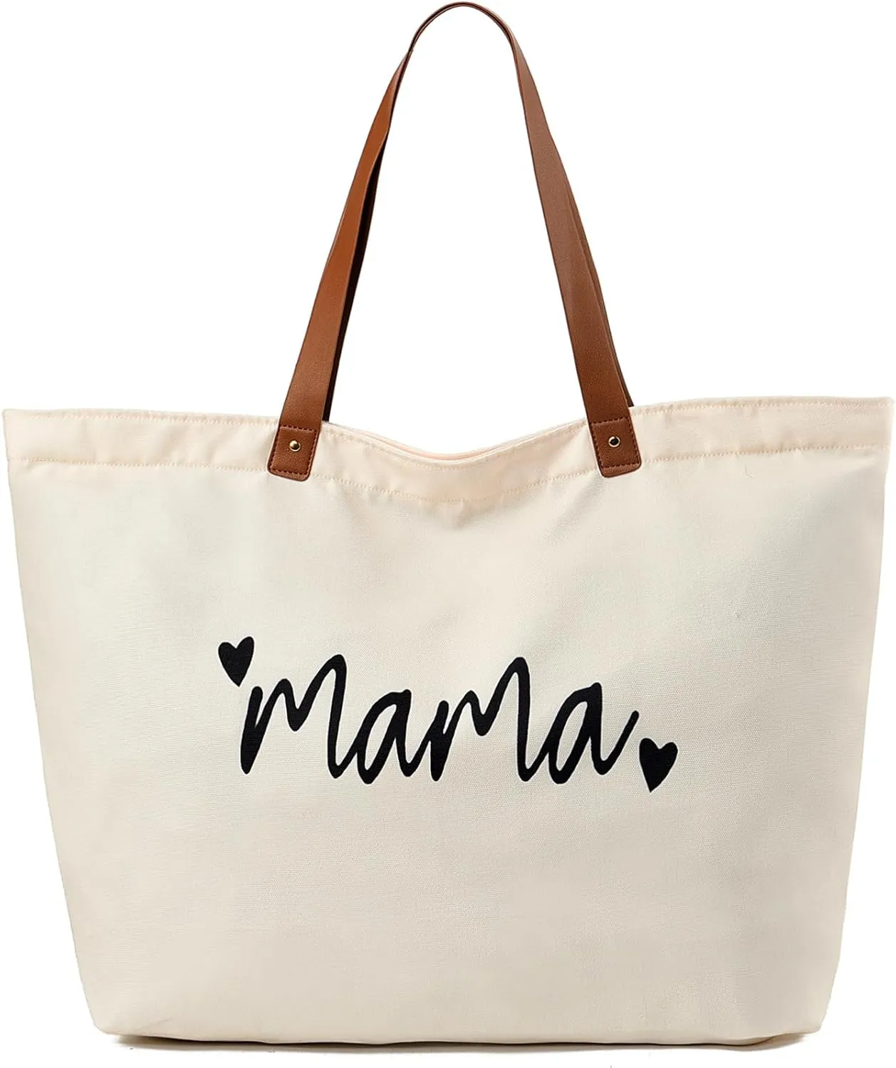 LEMEDE 30L Zip Grocery Bag - Wide Handheld to Reduce Shoulder Pressure,Personalized Minimalist Style Tote Bag,Gift for Women