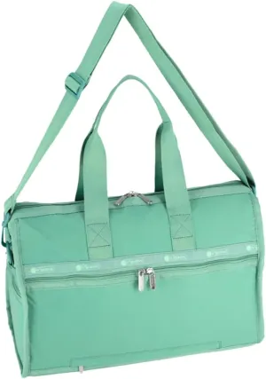 LeSportsac Sage Green Deluxe Medium Weekender Crossbody Bag, Style 4318/Color R180, Fashion Trending New Soothing & Earthy Neutral, Sage Green Celebrates Strength & Renewal, Tranquil Elegance