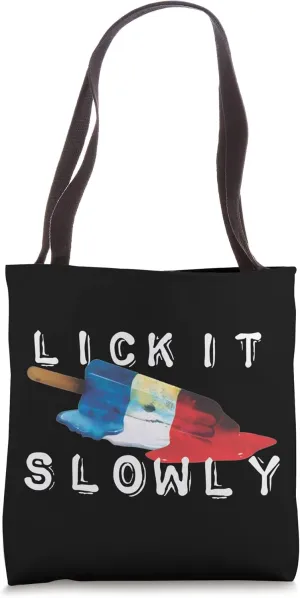 Lick It Slowly, Humor Workout For Men Women, Popsicle Tote Bag