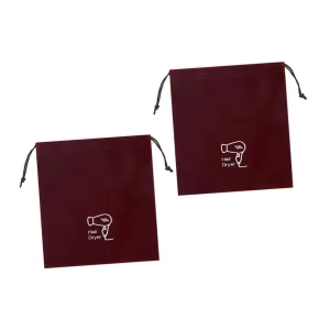 LIFKOME 2pcs Hair Dryer Storage Bag for Toiletry Organizer Bag Storage Bags Small Accessories Pouch Toiletries Drawstring Travel Hair Dryer Hair Dryer Travel Bag Blow Dryer Bag Flannel