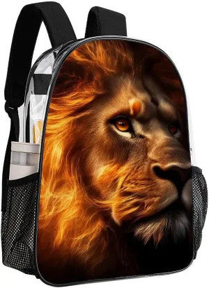 Lion Of Judah Rucksacks Lightweight Multipurpose Anti-Theft Shoulder Bag Large Capacity Business Computer Bag Transparent Bag