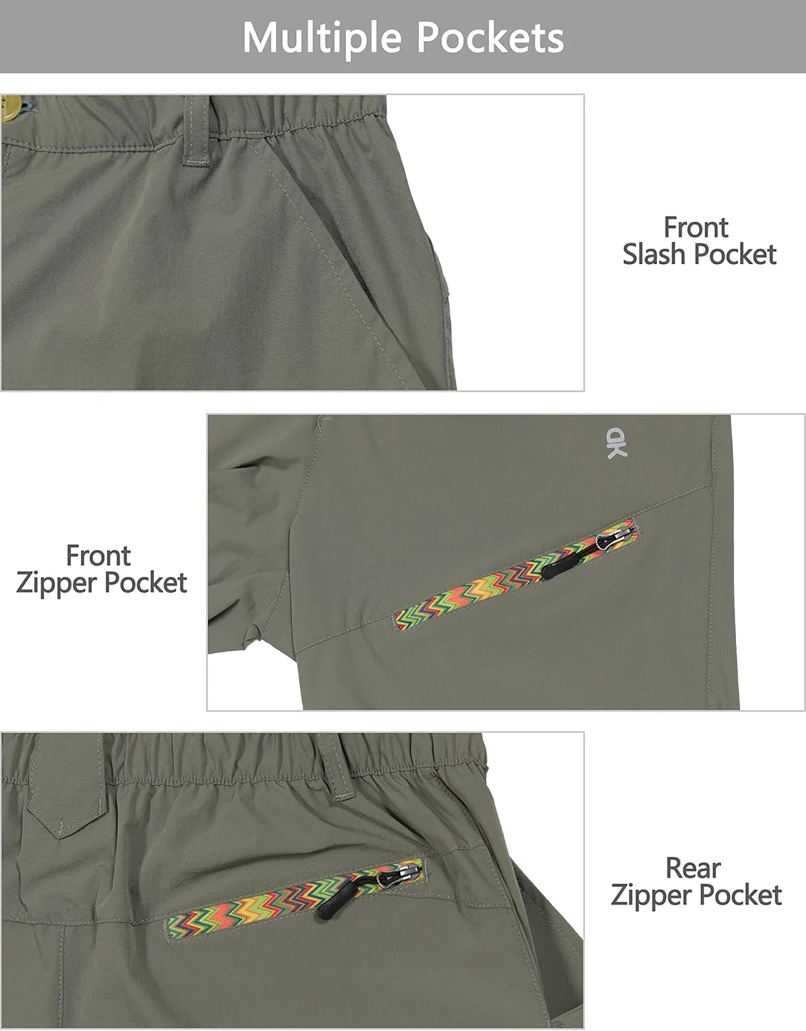 Little Donkey Andy Women's Hiking Pants Lightweight Convertible Zip-Off Pants Quick Dry UPF 50